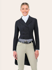 Front view of a female model wearing the black RJ Classics Legacy Lite Shadbelly on a plain background