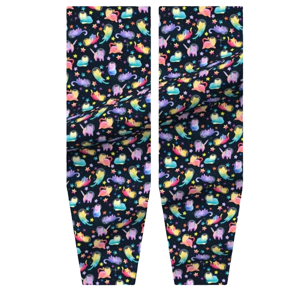 Front view of the pattern on a pair of Lunar Kitty Posh Pony Boot Stuffers on a white background