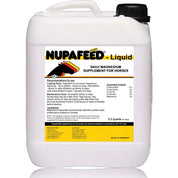 Front view of the 5 Liter Nupafeed Magnesium for Horses Daily Liquid on a white background