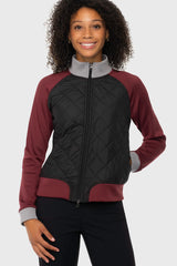 Kastel Black and Oxblood Color Block Jacket