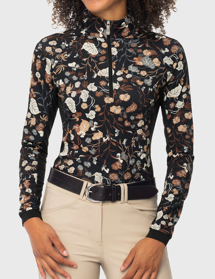 4 Zip Long Sleeve Sun Shirt on a plain background