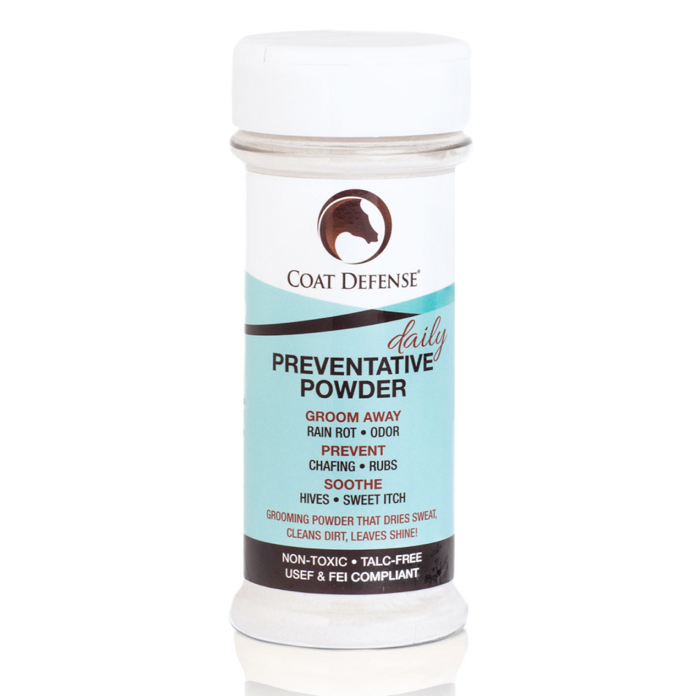 View of the 8 oz Coat Defense Daily Preventative Powder on a white background