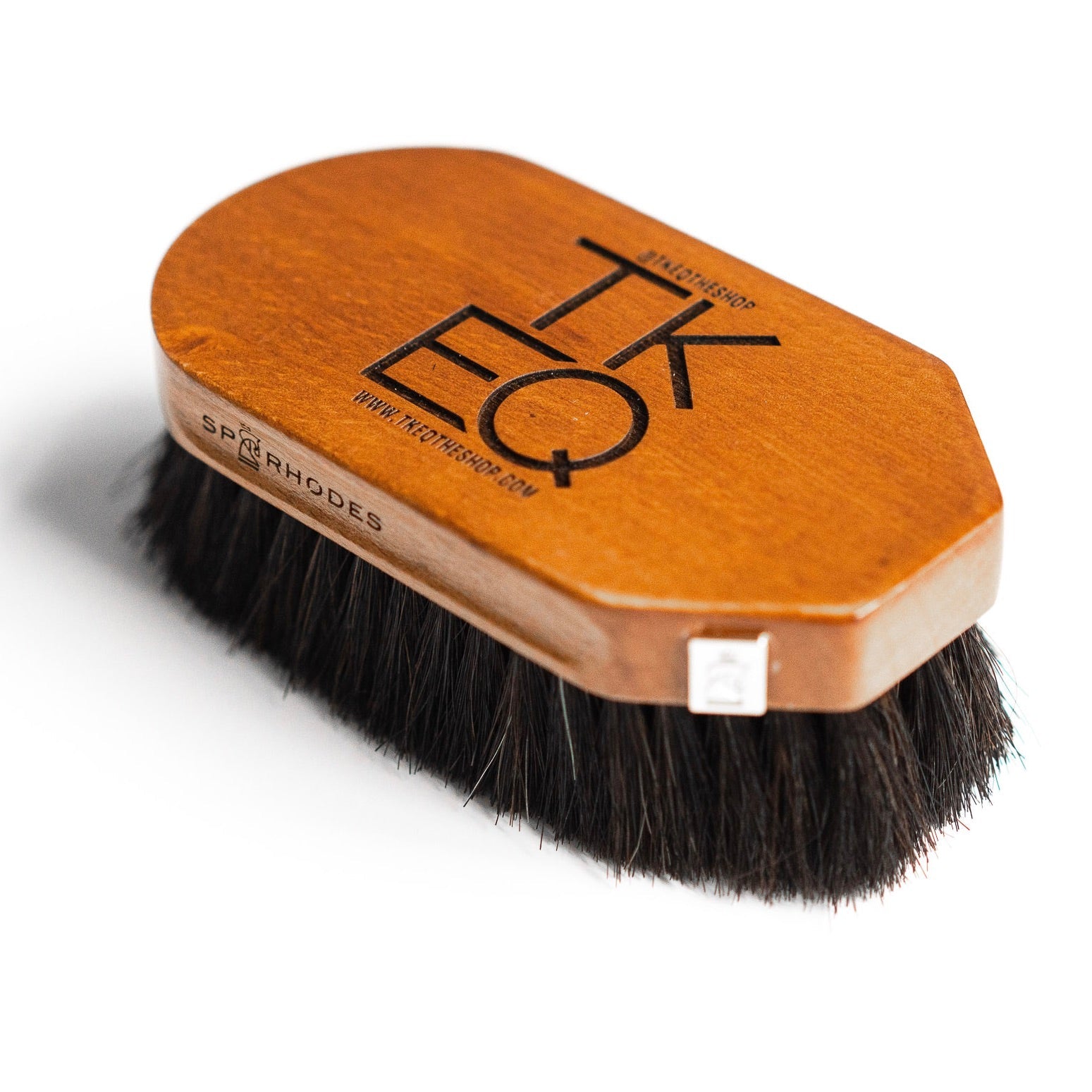 View of the TKEQ - TKEQ x SPR Natural Face Brush on a plain background