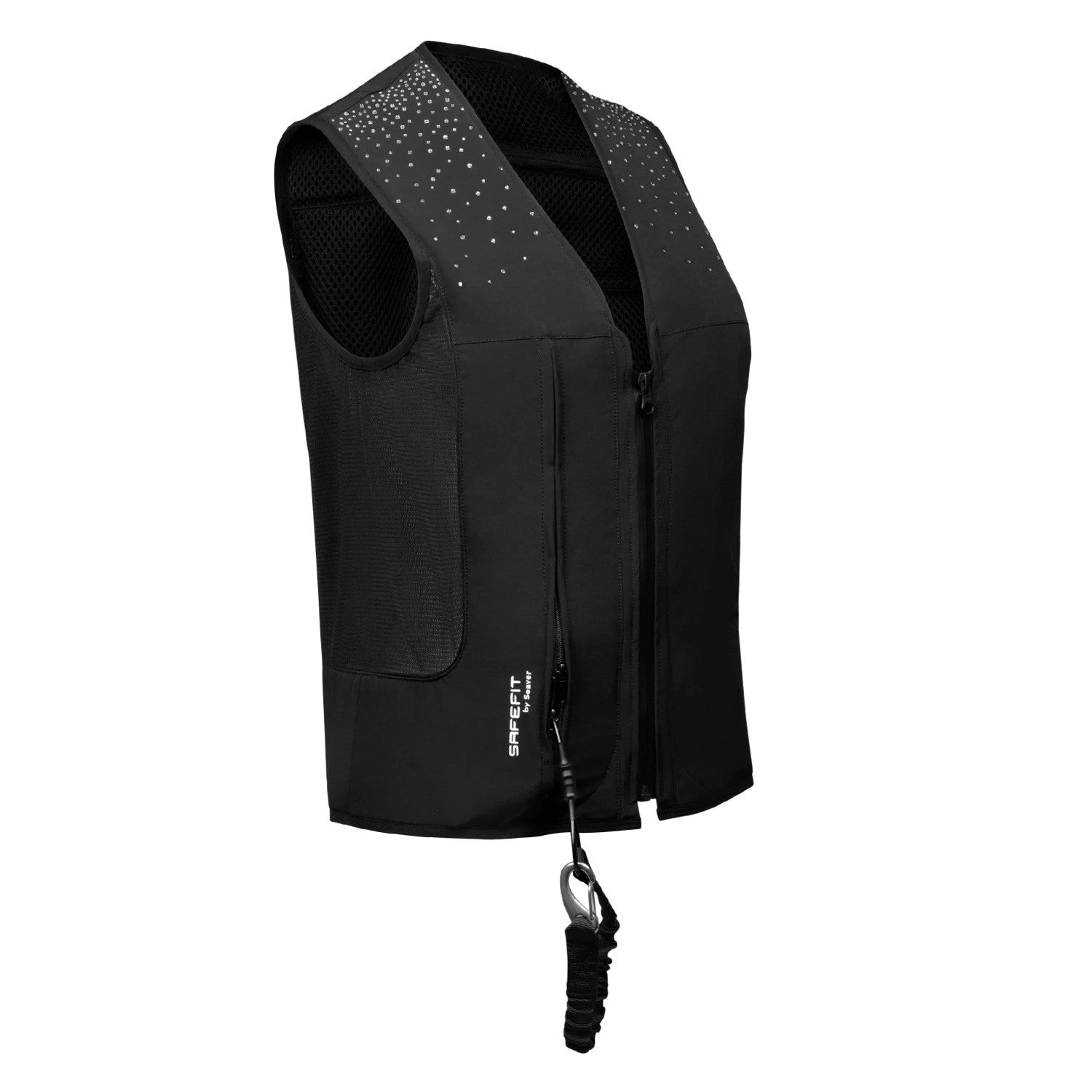 Angled front view of the Seaver Crystal Rain Airbag on a white background