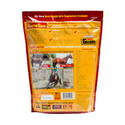 Back view of the 10 lb bag of Horse Guard Super Weight Gain on a plain background