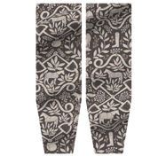 Front view of the pattern on a pair of The Hunt Posh Pony Boot Stuffers on a white background
