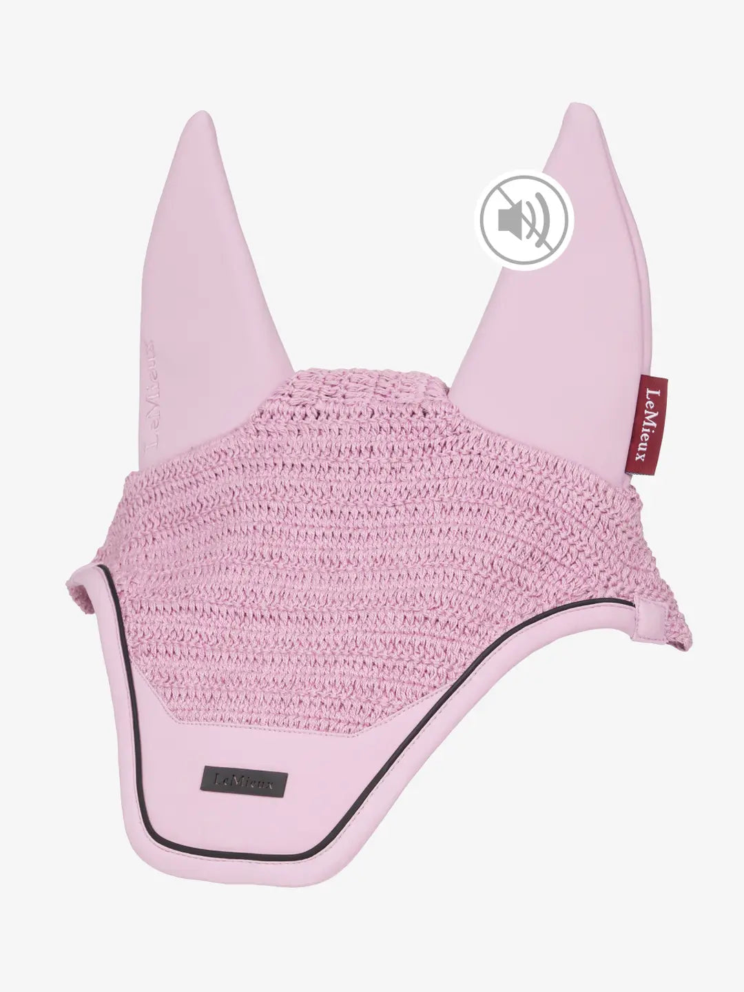LeMieux Essence Acoustic Fly Hood in pink on white background