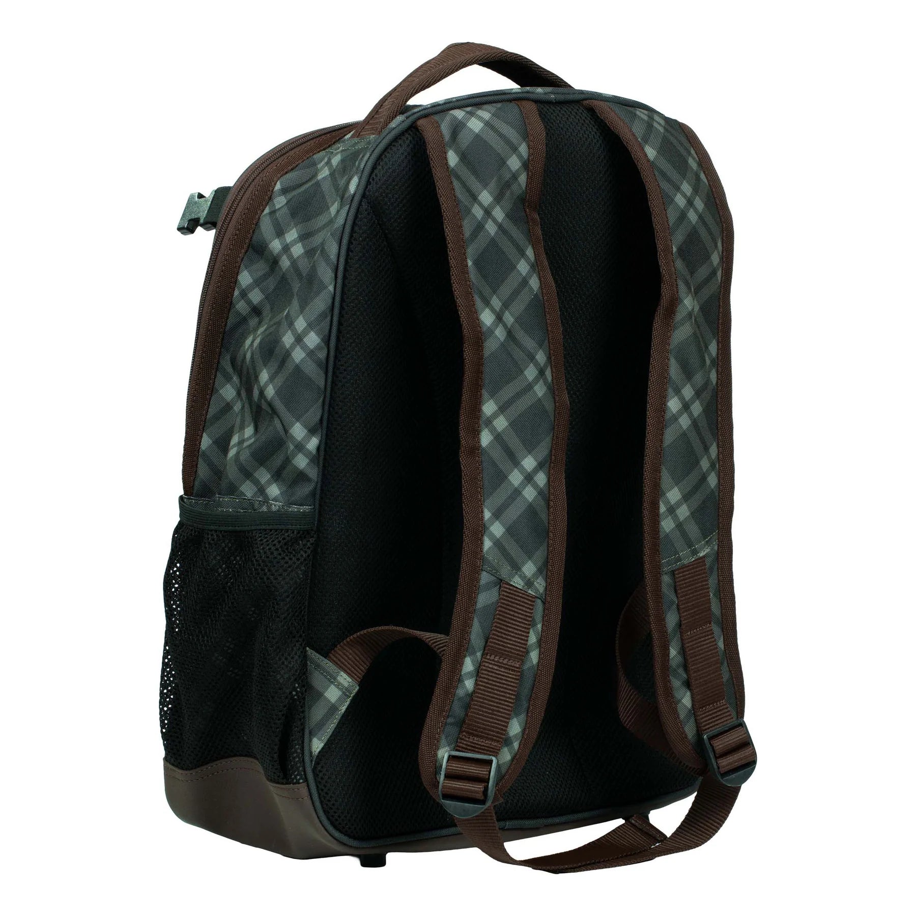 Angled back view of the Thyme/Lily Pad Equinavia Darby Backpack on a plain background
