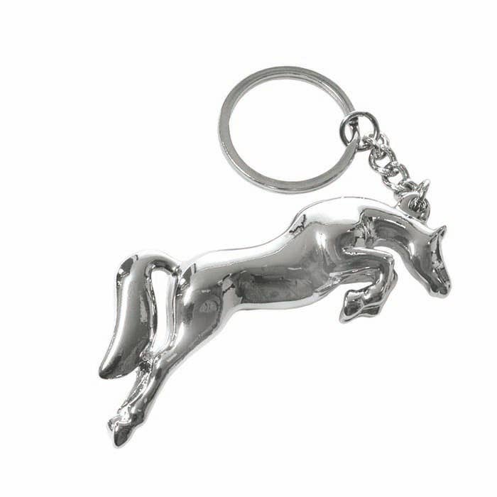 Full view of the 3D Jumping Horse Keychain on a white background