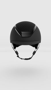 Front view of the black Kask Dogma Chrome Helmet on a plain background