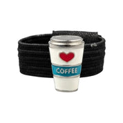 View of the Coffee Dubois Cheval Crop Charm on a white background