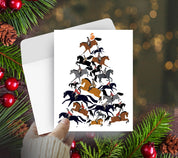 View of the Fox Hunter Tree Horse Hollow Press Holiday Greeting Card