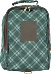 Front view of the Thyme/Lily Pad Equinavia Detachable Helmet Bag on a plain background