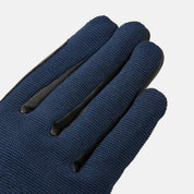 Back view of the fingers on a Seaborne Navy Horze Romy Winter Riding Glove on a plain background