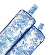 Front view of a pair of Equestrian Toile Posh Pony Boot Stuffers on a white background