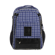 Front view of the Navy Skipper Blue Equinavia Darby Backpack on a plain background