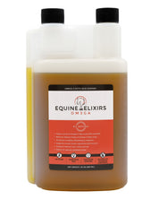 Front view of the 30 oz container of Equine Elixirs Om3ga on a white background