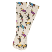 Front view of a pair of AWST Int'l Lila Horses in Blankets Equestrian Boot Socks on a white background