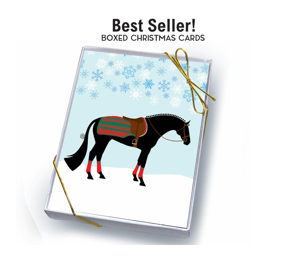 Front view of the Hunter Horse Horse Hollow Press Holiday Greeting Card Box Set