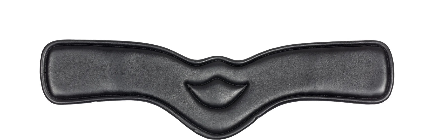 View of the Black Equinavia Saga Anatomic Dressage Girth on a white background