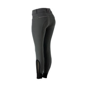 Angled back view of the Carbon/Orchid Equinavia Victoria Knee Patch Breeches on a plain background