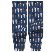 Front view of the pattern on a pair of Horse Heads Posh Pony Boot Stuffers on a white background