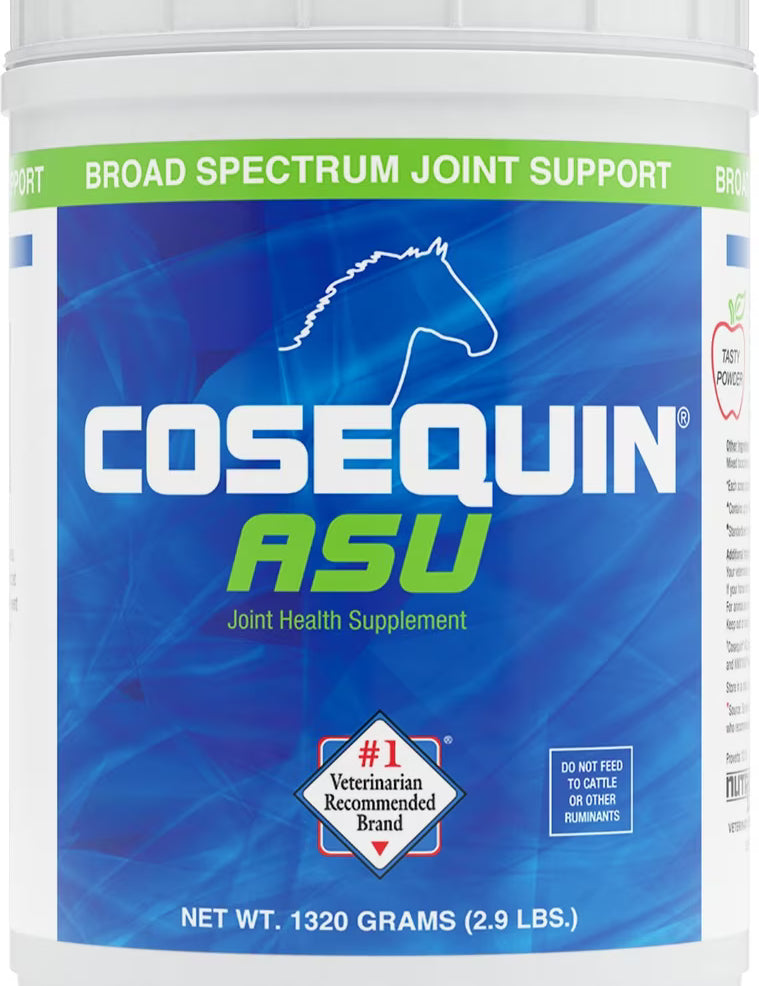 Front view of a 2.9 lbs container of Cosequin ASU on a white background