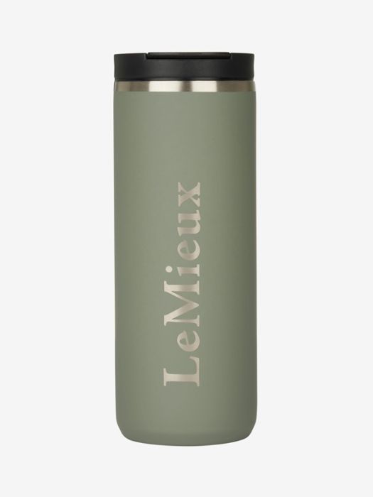 Front view of the Rosemary LeMieux Travel Cup on a plain background
