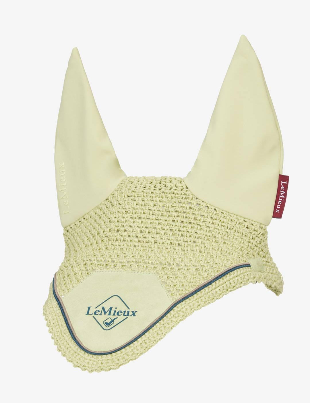 Front view of the macaron LeMieux Classic Fly Hood on a plain background