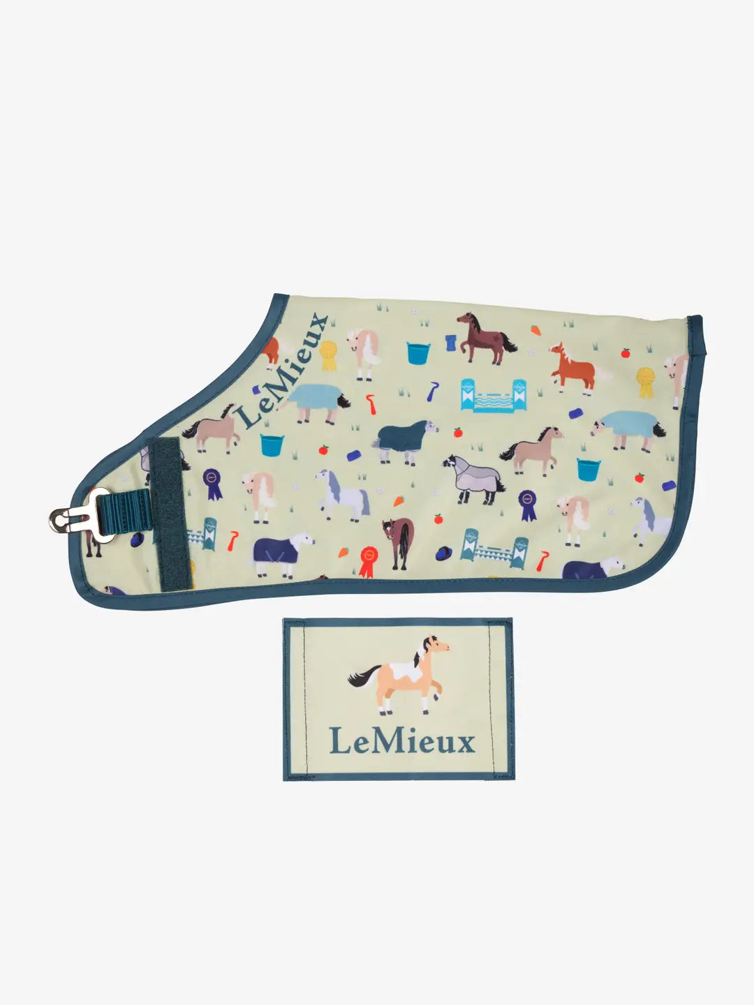 LeMieux Toy Pony Printed Fleece Rug in green on a white background