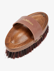 Top view of the Lemieux Artisan Body Brush on a plain background