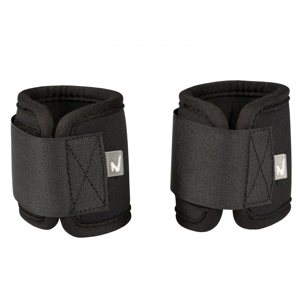 Front view of the Black Horze Pastern Wraps on a plain background