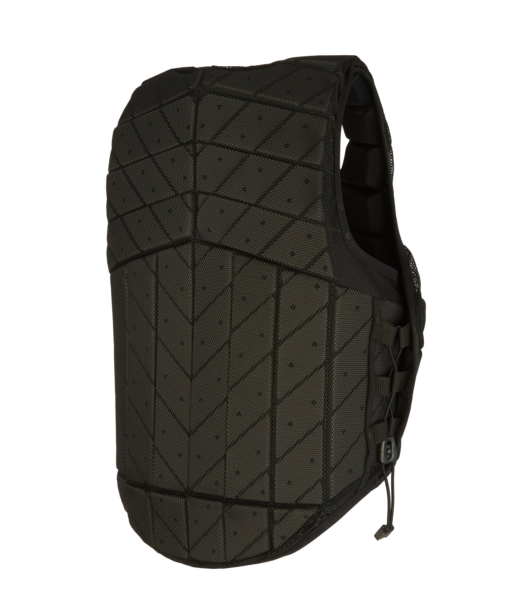 Back view of the Black RaceSafe Motion3 Body Protector on a plain background