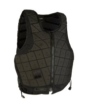 Front view of the Black RaceSafe Motion3 Body Protector on a plain background