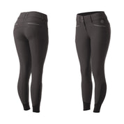 Full view of the Anthracite Equinavia Victoria Knee Patch Breeches on a plain background