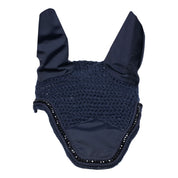 Front view of the Navy Equinavia Bergen Crystal Ear Net on a plain background