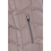 Close-up view of the zip pocket on the Hazel Schockemohle Marleen Vest on a white background