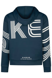 Back view of the Pine Green Pikeur Athleisure Zip Hoody on a white backround