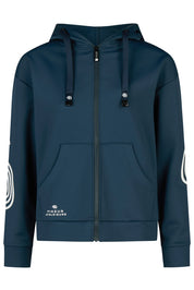 Front view of the Pine Green Pikeur Athleisure Zip Hoody on a white backround