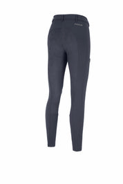 Back view of the Dark Shadow Pikeur Candela FlexTecLeather High Waist Full Seat Breeches on a white background