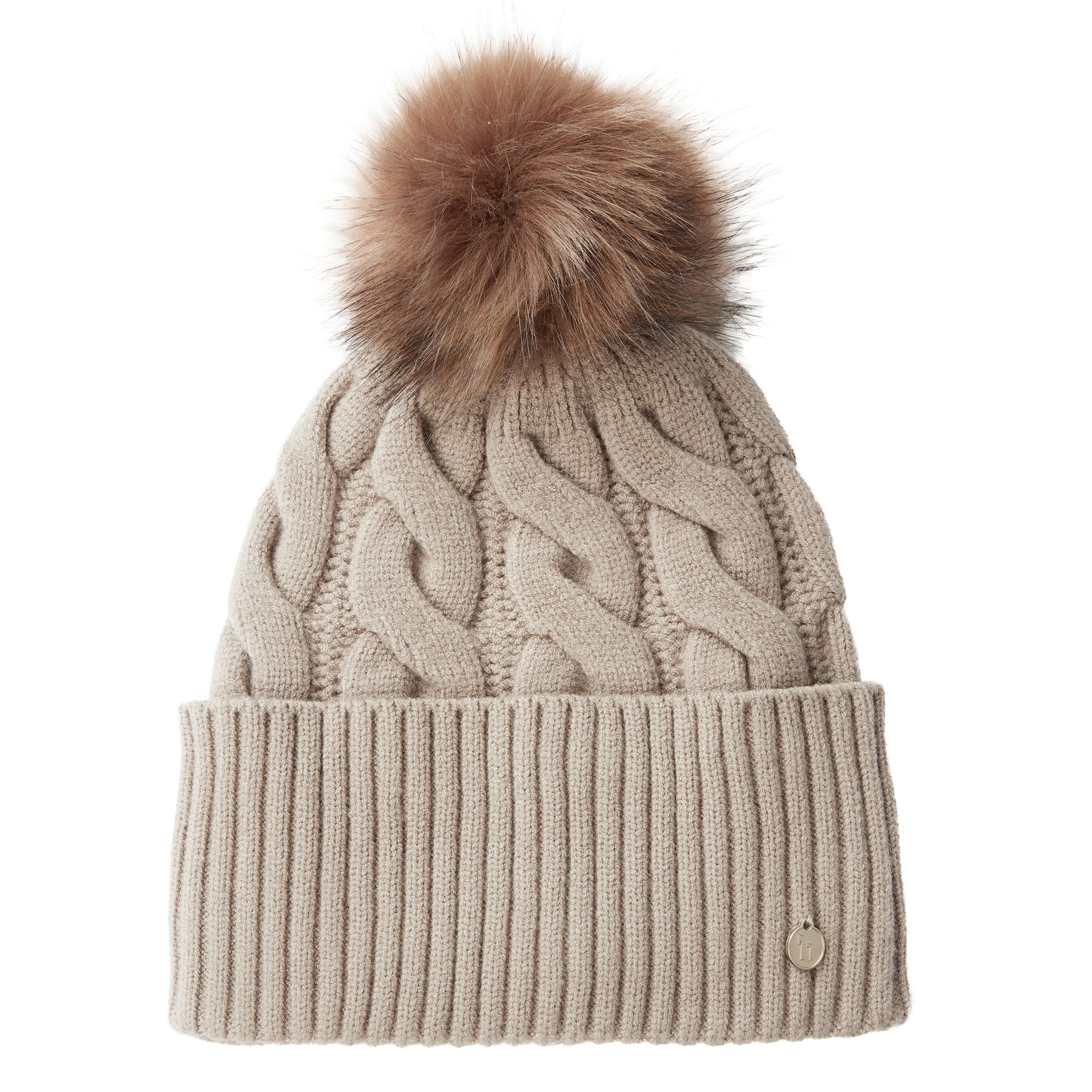 Front view of the Atmosphere Horze Anni Knitted Hat on a white background