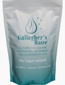 White and teal bag of electrolytes on white background