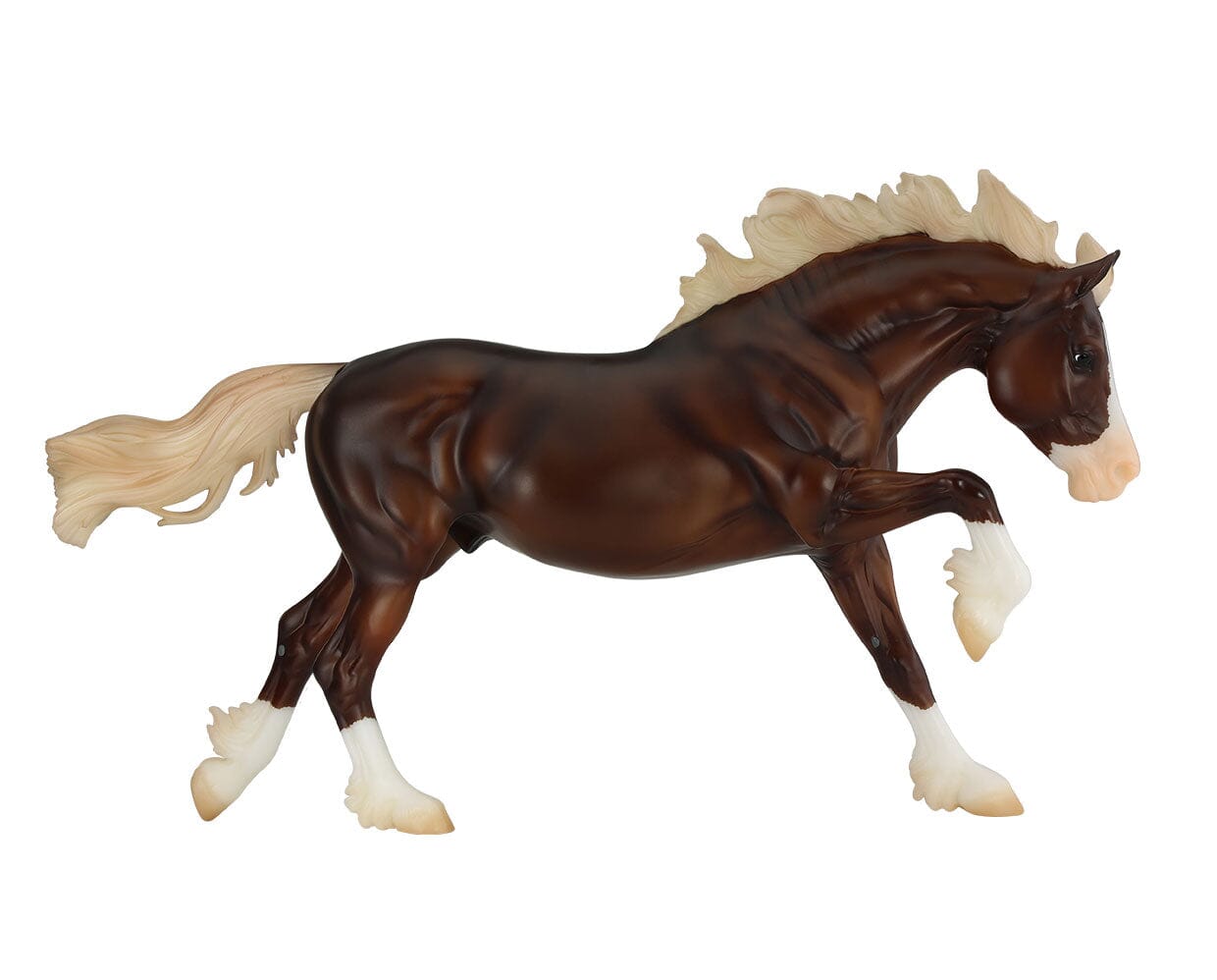Side view of the Breyer Surfer's Riptide Chincoteague Pony on a white background