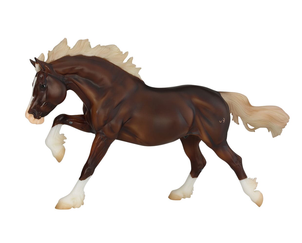 Side view of the Breyer Surfer's Riptide Chincoteague Pony on a white background