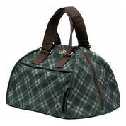 Angled back view of the Thyme/Lily Pad Equinavia Darby Helmet Bag on a plain background