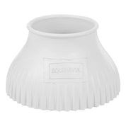 Front view of the White Equinavia Rubber Pull On Bell Boots on a plain background