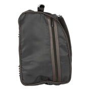 Side view of the Black Equinavia London Pro Helmet Bag on a plain background