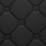 Close-up view of the quilting on the Black Equinavia Bergen Crystal Dressage Saddle Pad