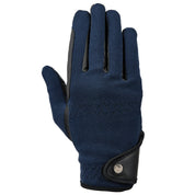 Front view of a Seaborne Navy Horze Romy Winter Riding Glove on a plain background